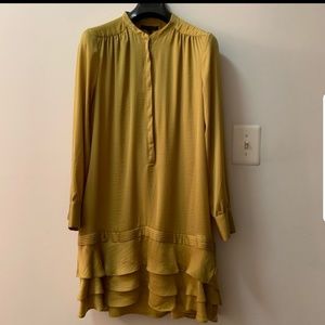 Banana republic shift ruffle dress